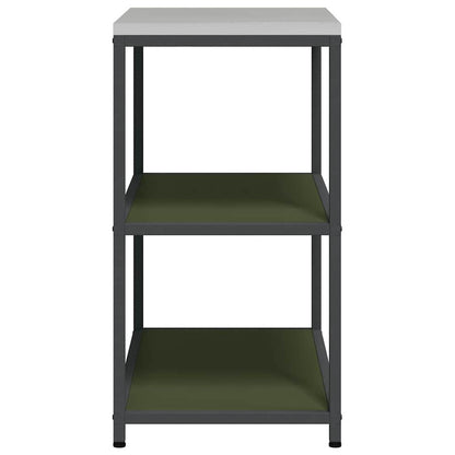 Kitchen Storage Shelf with Shelf with Storage Olive green Steel