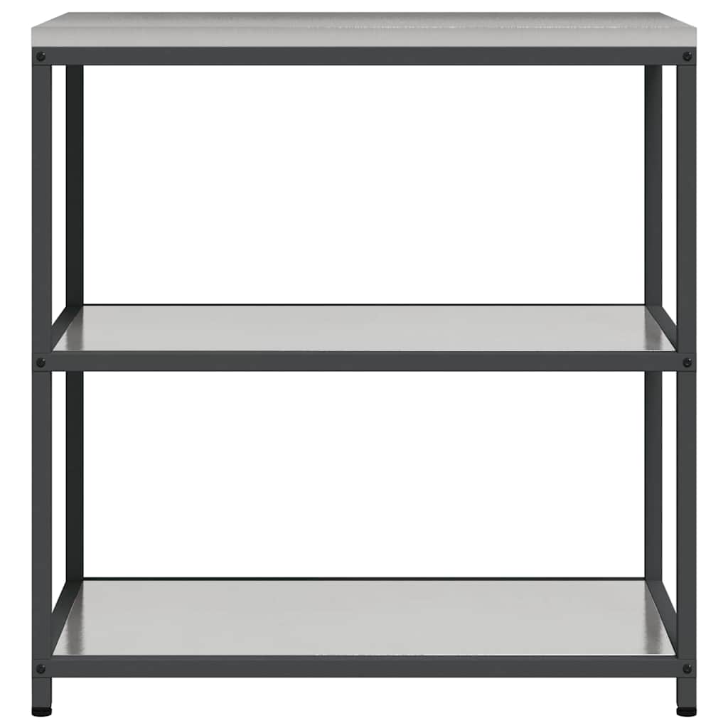Kitchen Storage Shelf with Shelf Silver Stainless steel