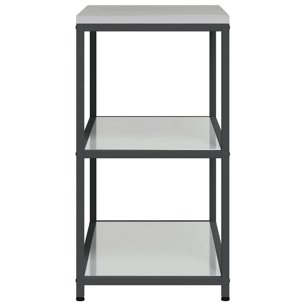 Kitchen Storage Shelf with Shelf Silver Galvanised steel