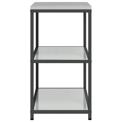 Kitchen Storage Shelf with Shelf Silver Galvanised steel
