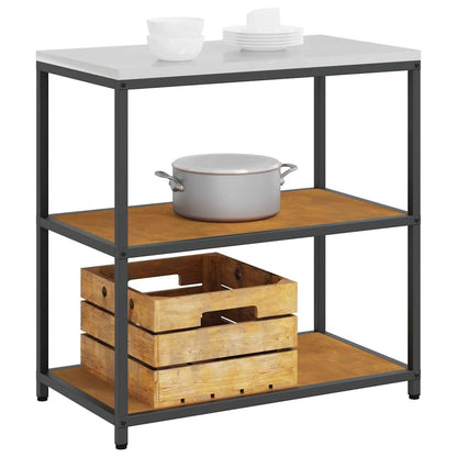 Kitchen Storage Shelf with Shelf Rusty Weathering steel