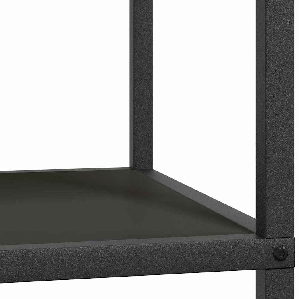 Kitchen Storage Shelf with Shelf with Storage Black Steel