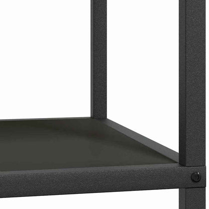 Kitchen Storage Shelf with Shelf with Storage Black Steel