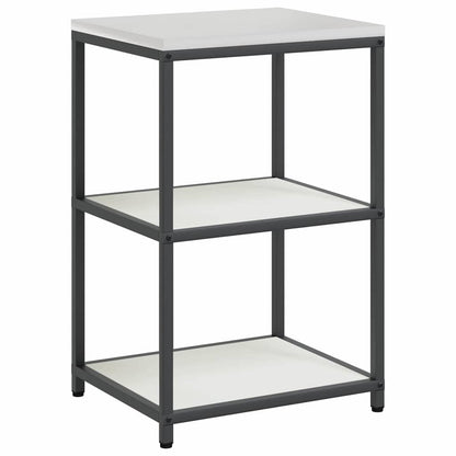 Kitchen Storage Shelf with Shelf with Storage White Steel
