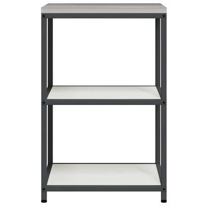 Kitchen Storage Shelf with Shelf with Storage White Steel