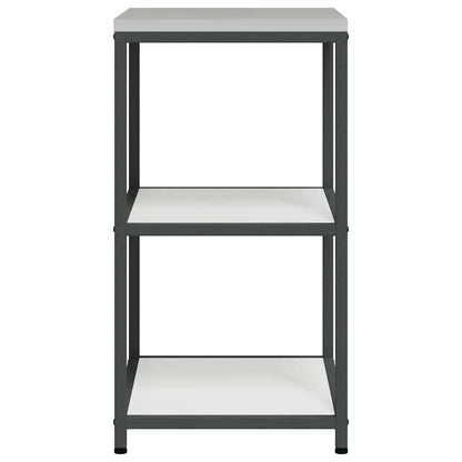 Kitchen Storage Shelf with Shelf with Storage White Steel