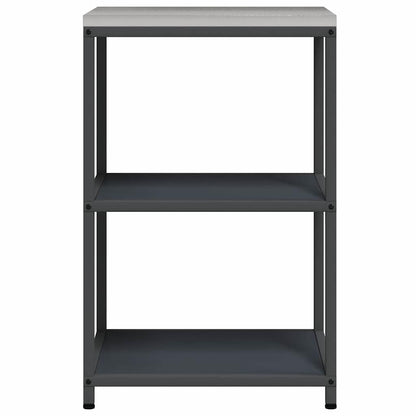Kitchen Storage Shelf with Shelf with Storage Anthracite Steel