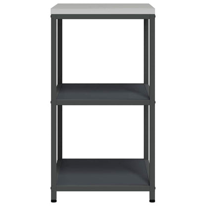 Kitchen Storage Shelf with Shelf with Storage Anthracite Steel
