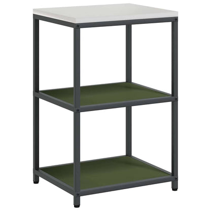 Kitchen Storage Shelf with Shelf with Storage Olive green Steel