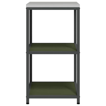 Kitchen Storage Shelf with Shelf with Storage Olive green Steel