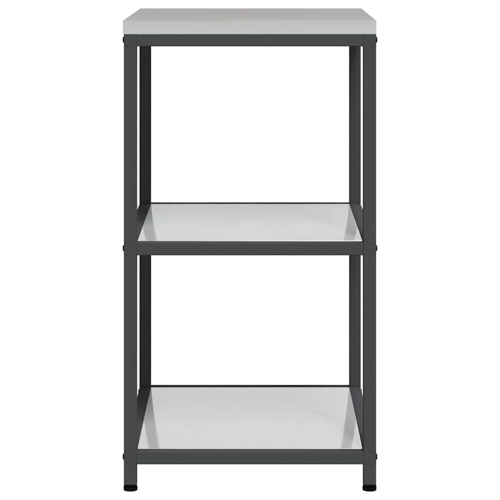 Kitchen Storage Shelf with Shelf Silver Galvanised steel