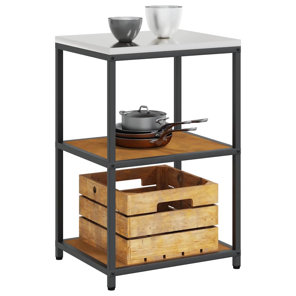 Kitchen Storage Shelf with Shelf Rusty Weathering steel