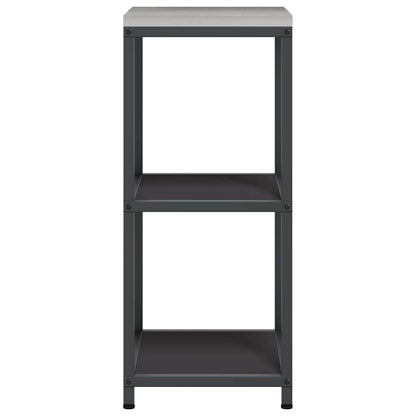 Kitchen Storage Shelf with Shelf with Storage Black Steel