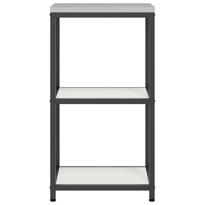 Kitchen Storage Shelf with Shelf with Storage White Steel