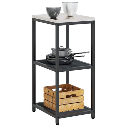 Kitchen Storage Shelf with Shelf with Storage Anthracite Steel