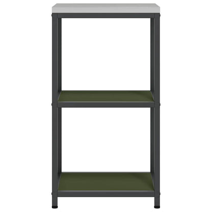 Kitchen Storage Shelf with Shelf with Storage Olive green Steel