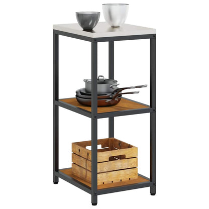 Kitchen Storage Shelf with Shelf Rusty Weathering steel
