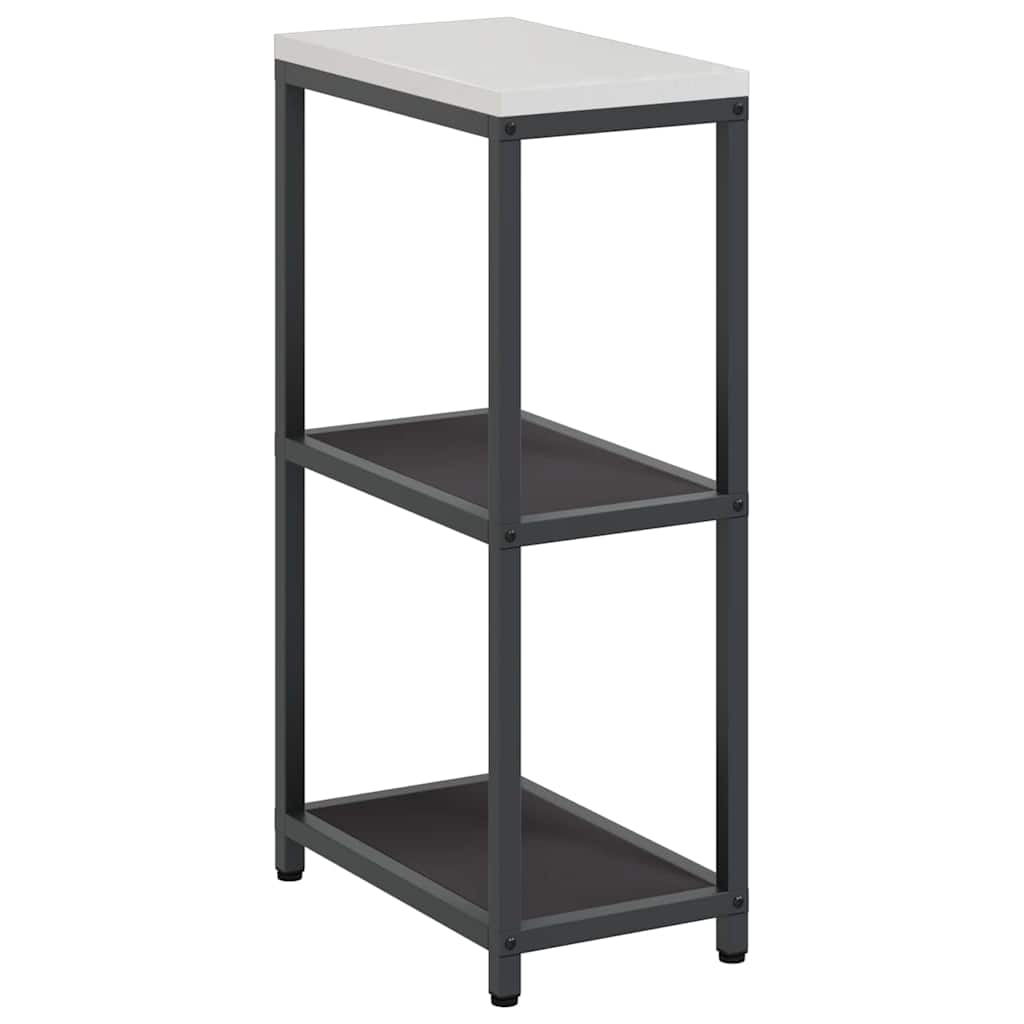 Kitchen Storage Shelf with Shelf with Storage Black Steel