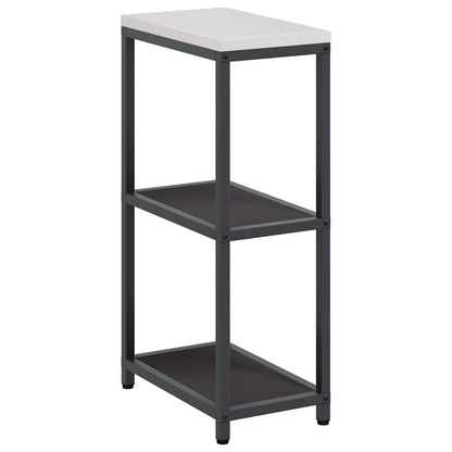 Kitchen Storage Shelf with Shelf with Storage Black Steel