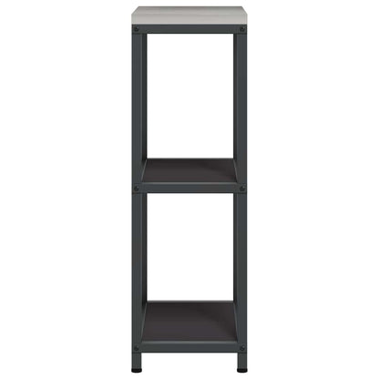 Kitchen Storage Shelf with Shelf with Storage Black Steel