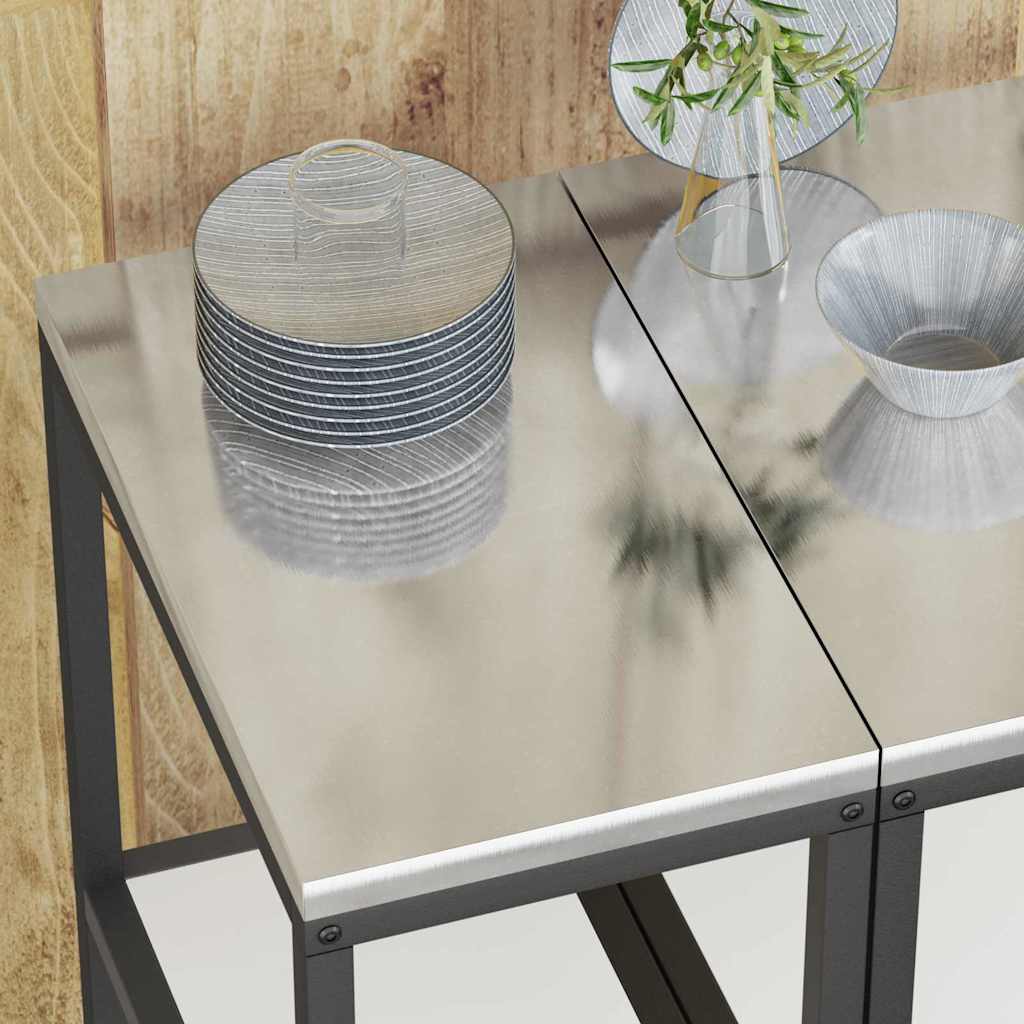 Kitchen Storage Shelf with Shelf with Storage White Steel