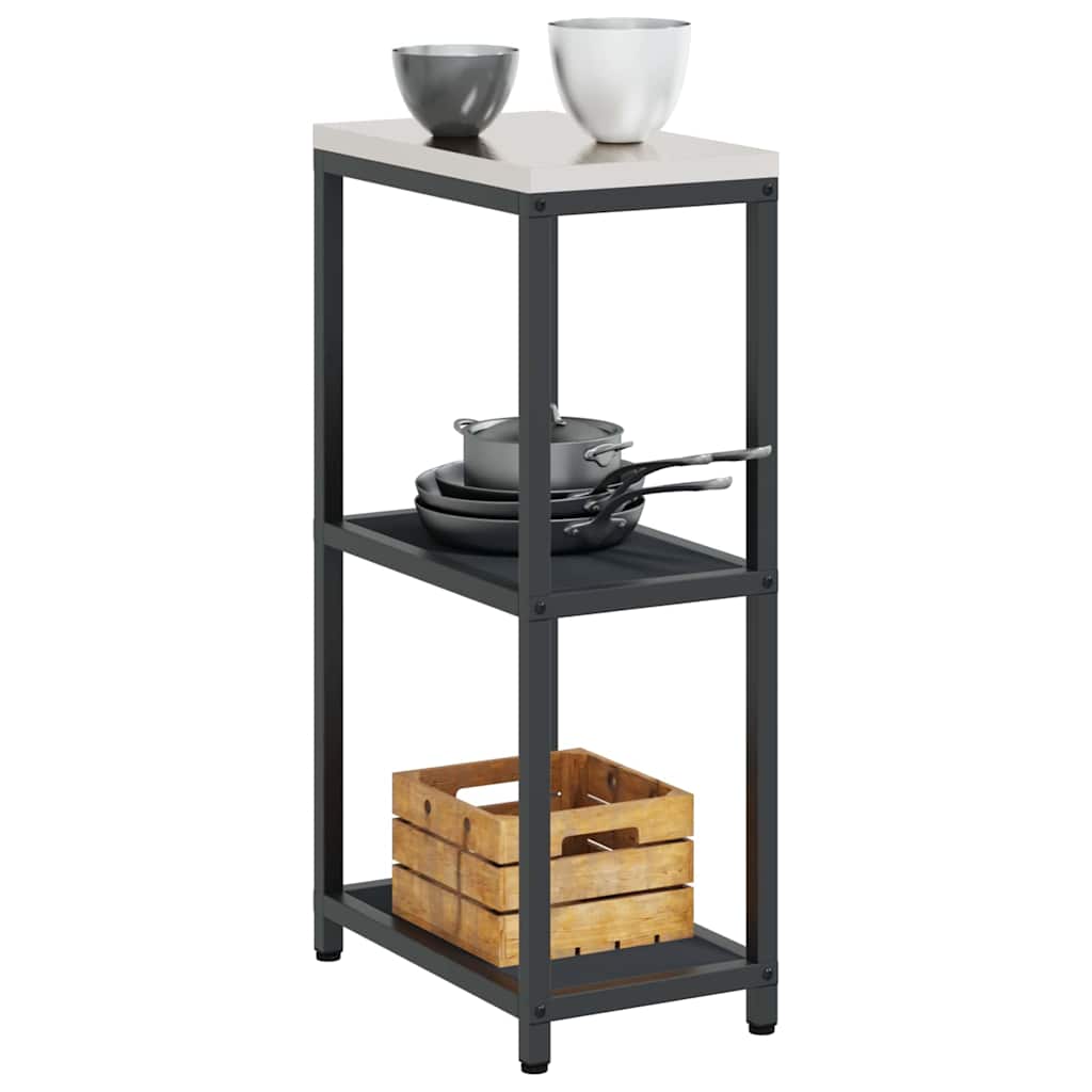 Kitchen Storage Shelf with Shelf with Storage Anthracite Steel