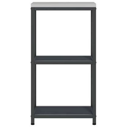 Kitchen Storage Shelf with Shelf with Storage Anthracite Steel