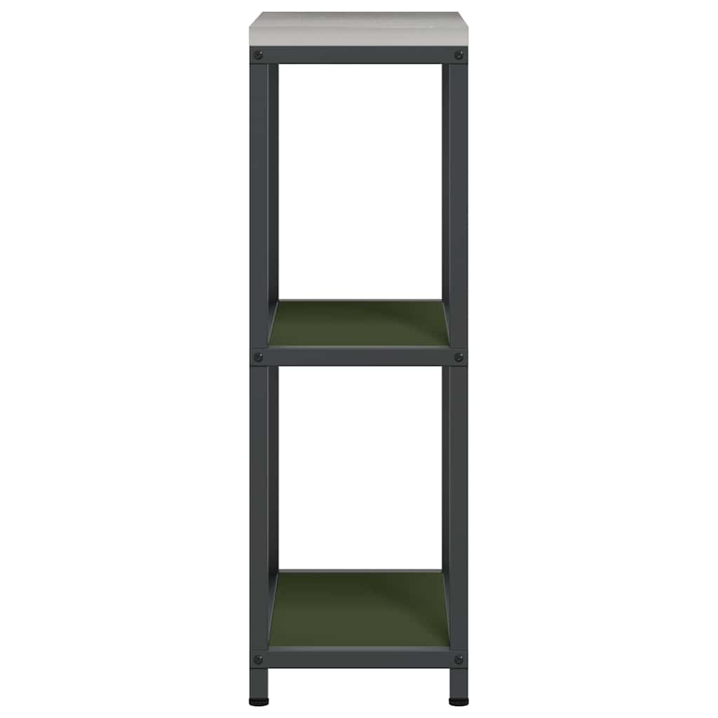 Kitchen Storage Shelf with Shelf with Storage Olive green Steel
