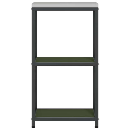 Kitchen Storage Shelf with Shelf with Storage Olive green Steel