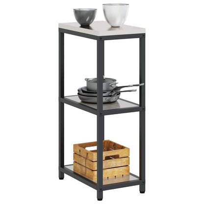 Kitchen Storage Shelf with Shelf Silver Stainless steel