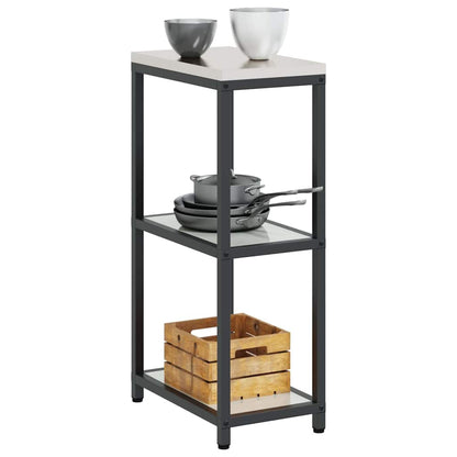 Kitchen Storage Shelf with Shelf Silver Galvanised steel