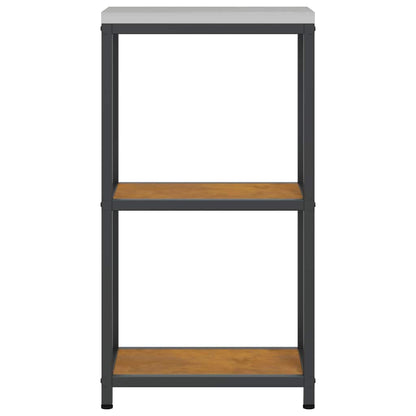 Kitchen Storage Shelf with Shelf Rusty Weathering steel