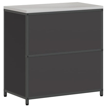 Kitchen Storage Cabinet with Shelf with Storage Black Steel