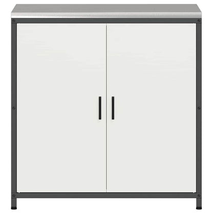Kitchen Storage Cabinet with Shelf with Storage White Steel