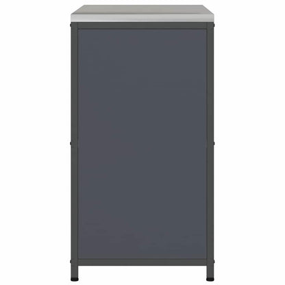 Kitchen Storage Cabinet with Shelf with Door Anthracite Steel
