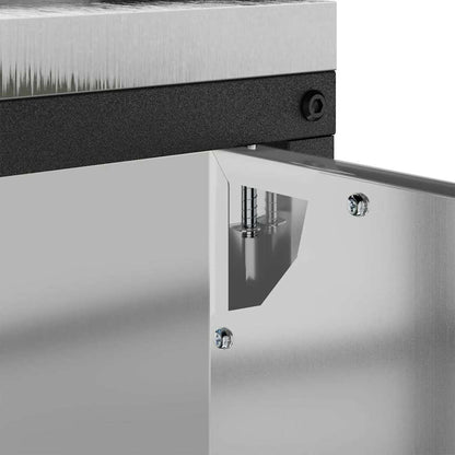 Kitchen Storage Cabinet with Shelf Silver Galvanised steel