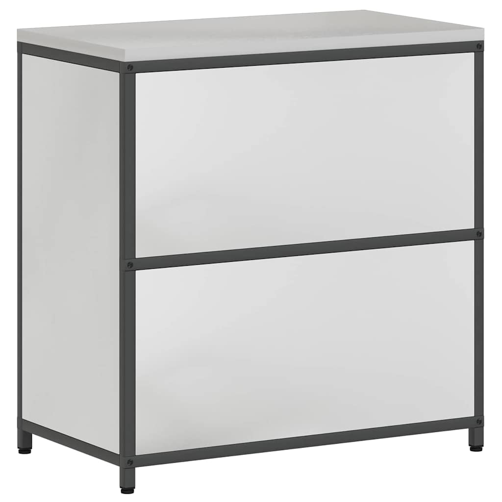 Kitchen Storage Cabinet with Shelf Silver Galvanised steel