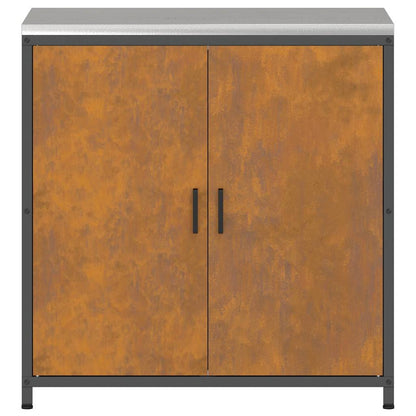 Kitchen Storage Cabinet with Shelf Rusty Weathering steel