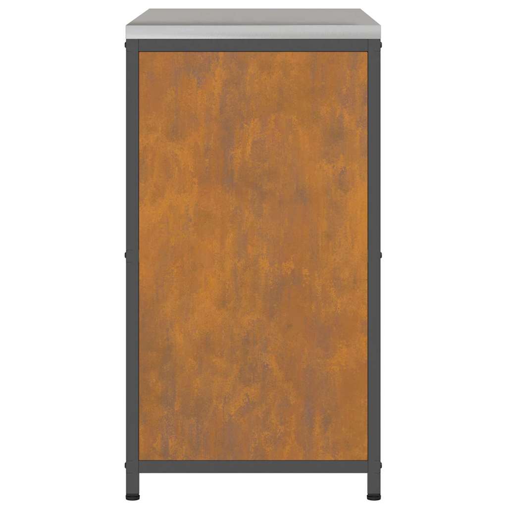 Kitchen Storage Cabinet with Shelf Rusty Weathering steel