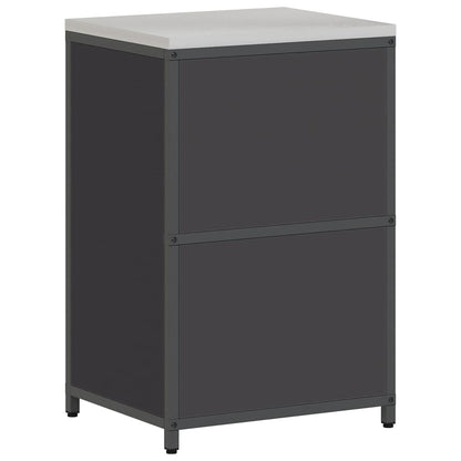 Kitchen Storage Cabinet with Shelf with Storage Black Steel