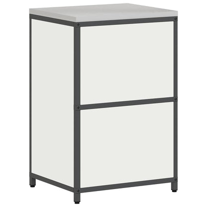 Kitchen Storage Cabinet with Shelf with Storage White Steel