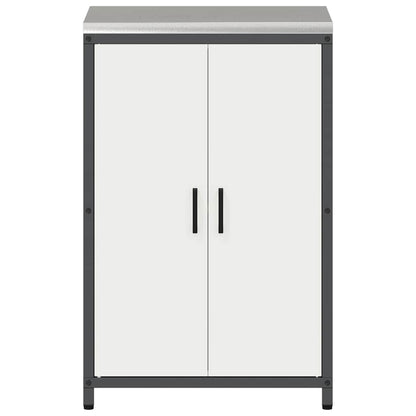 Kitchen Storage Cabinet with Shelf with Storage White Steel
