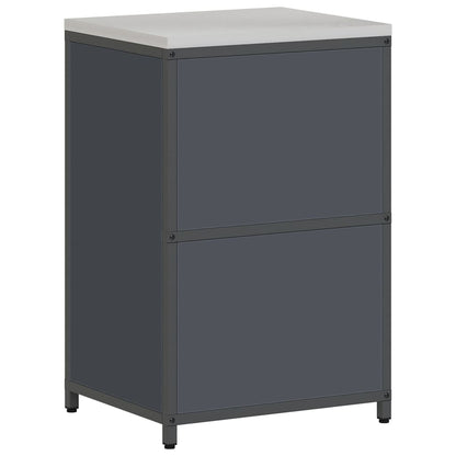 Kitchen Storage Cabinet with Shelf with Door Anthracite Steel