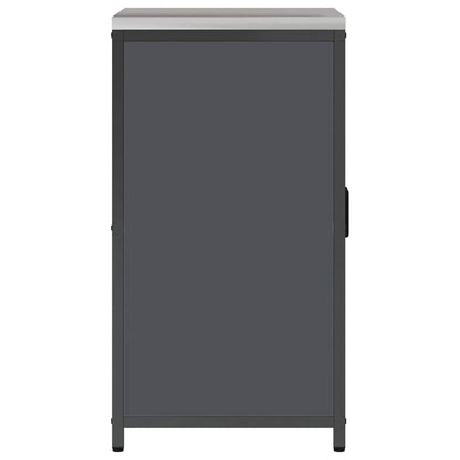 Kitchen Storage Cabinet with Shelf with Door Anthracite Steel