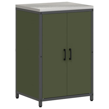 Kitchen Storage Cabinet with Shelf with Door Olive green Steel