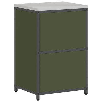 Kitchen Storage Cabinet with Shelf with Door Olive green Steel