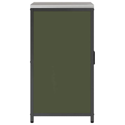 Kitchen Storage Cabinet with Shelf with Door Olive green Steel