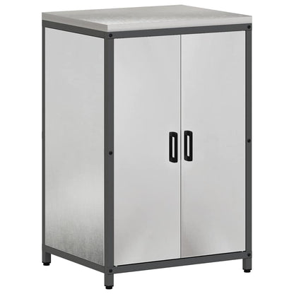 Kitchen Storage Cabinet with Shelf Silver Stainless steel