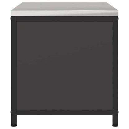 Kitchen Storage Cabinet with Shelf with Storage Black Steel