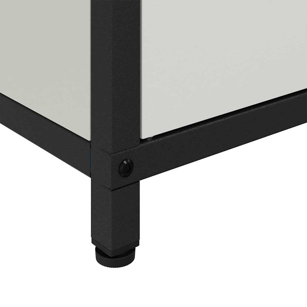 Kitchen Storage Cabinet with Drawer with Shelf White Steel